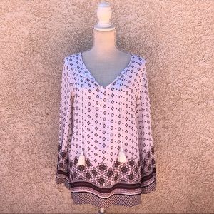 Lucy & Laurel Boho Long Sleeve Top